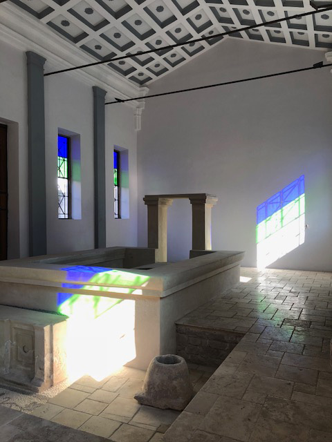 Restored interior of Panagia Phaneromeni Ayvalık Ayazması